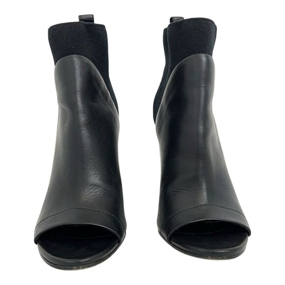 Vince Black Leather Open Toe Ankle Booties - Picture 2 of 7